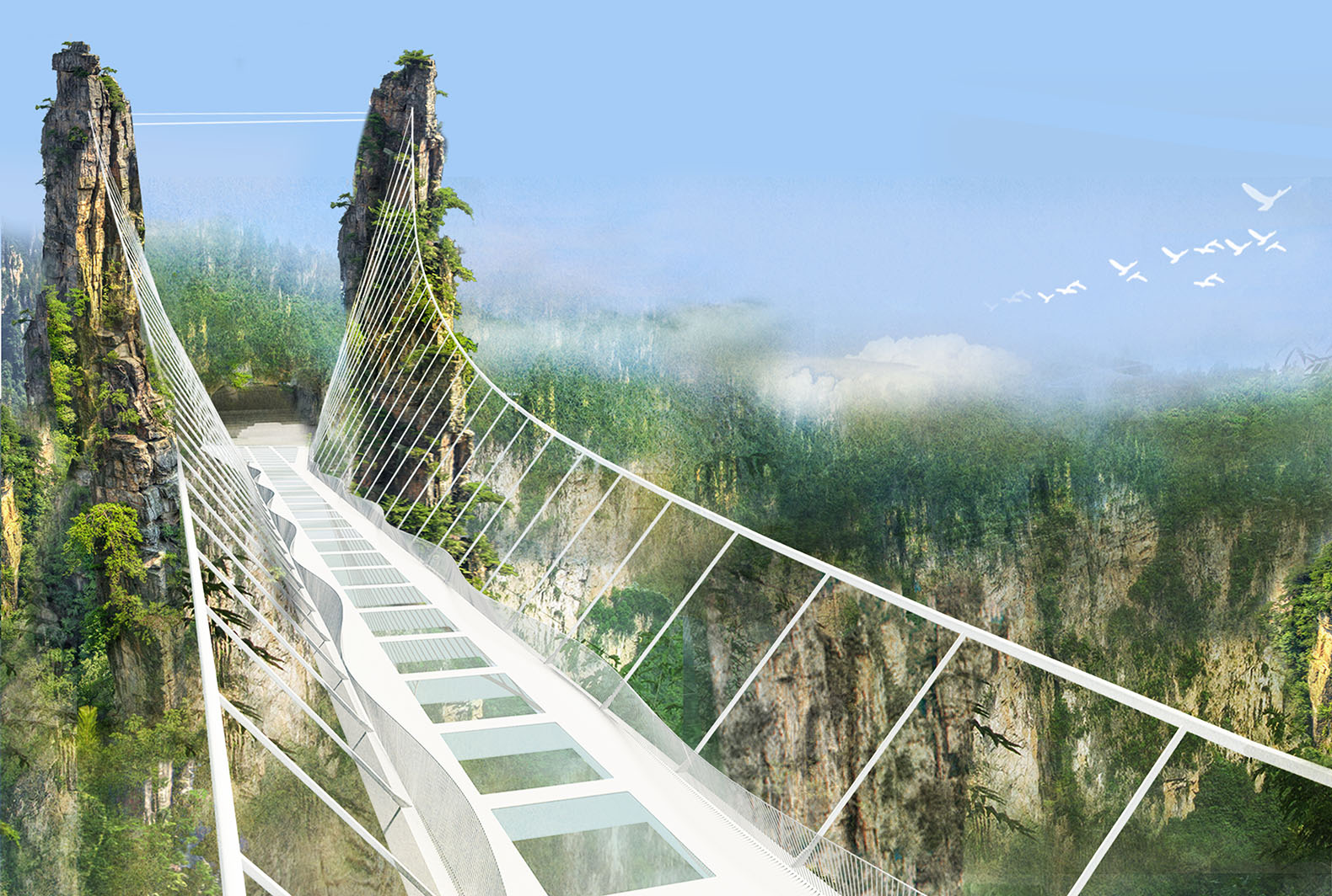 أعلى جسر زجاجي في العالم.. خاطر وأمشي فوق الهواء
