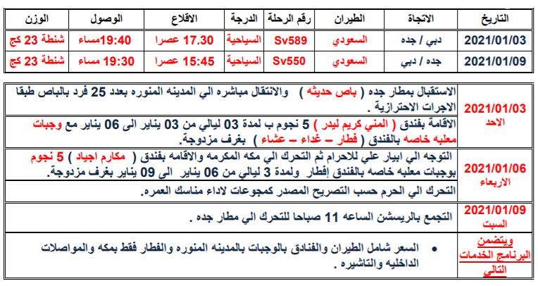 سعر العمرة فى مصر 2021