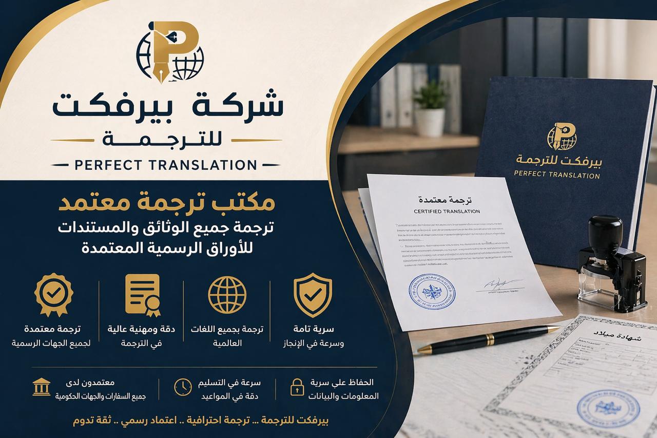 ترجمة معتمدة رسمية لمستنداتك السياحية — مكتب Perfect Translation بالإسكندرية والقاهرة