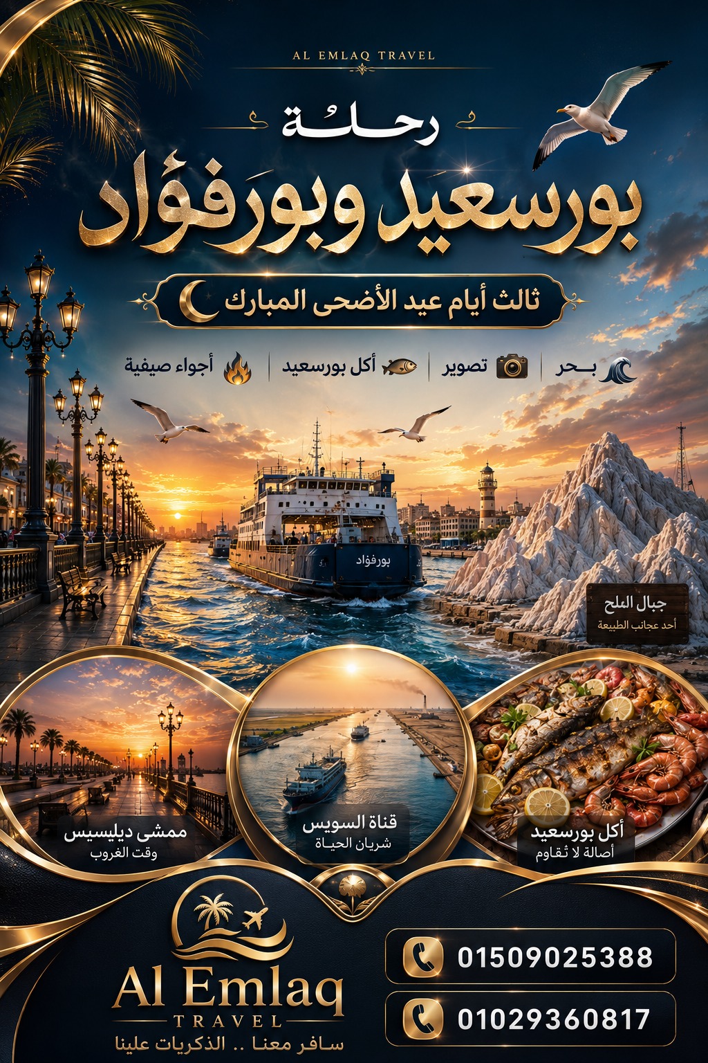 ✨🌙 ثالث أيام عيد الأضحى المبارك بشكل مختلف مع Al Emlaq Travel 🌊🐟